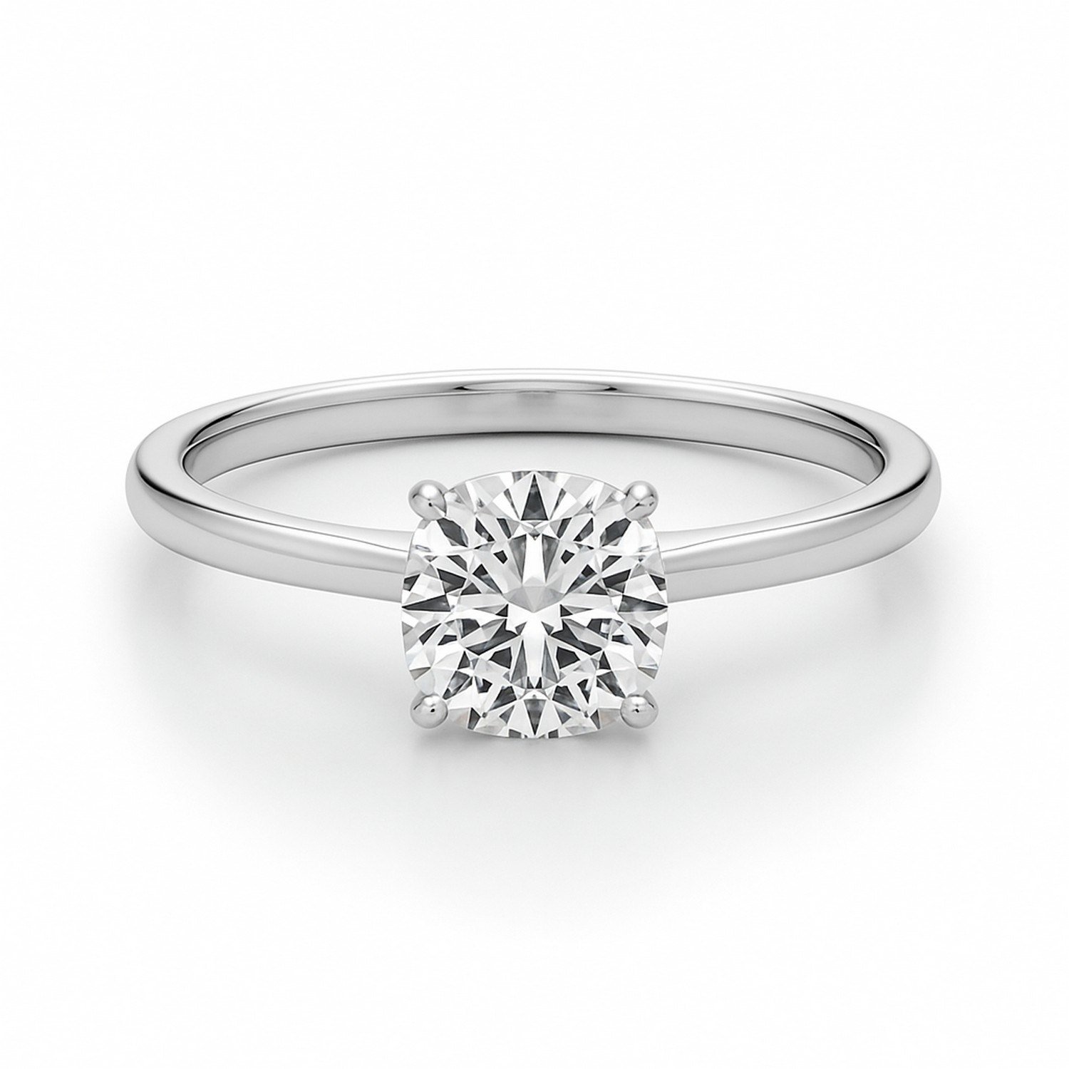 1 Carat Cushion Lab Grown IGI G/VS1 Diamond Solitaire Ring in 10K White Gold - Image 3