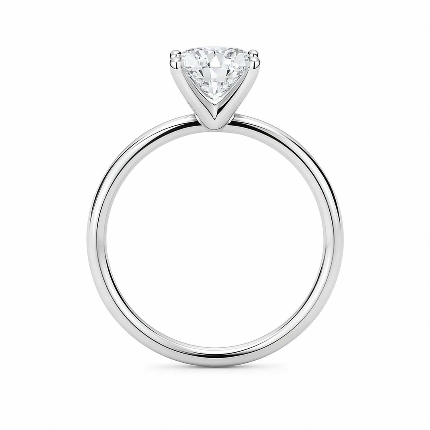 1 Carat Cushion Lab Grown IGI G/VS1 Diamond Solitaire Ring in 10K White Gold - Image 4