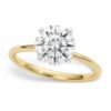 1 1/2 Carat Round Lab Grown IGI G/VS1 Diamond Solitaire Ring in 10K Yellow Gold