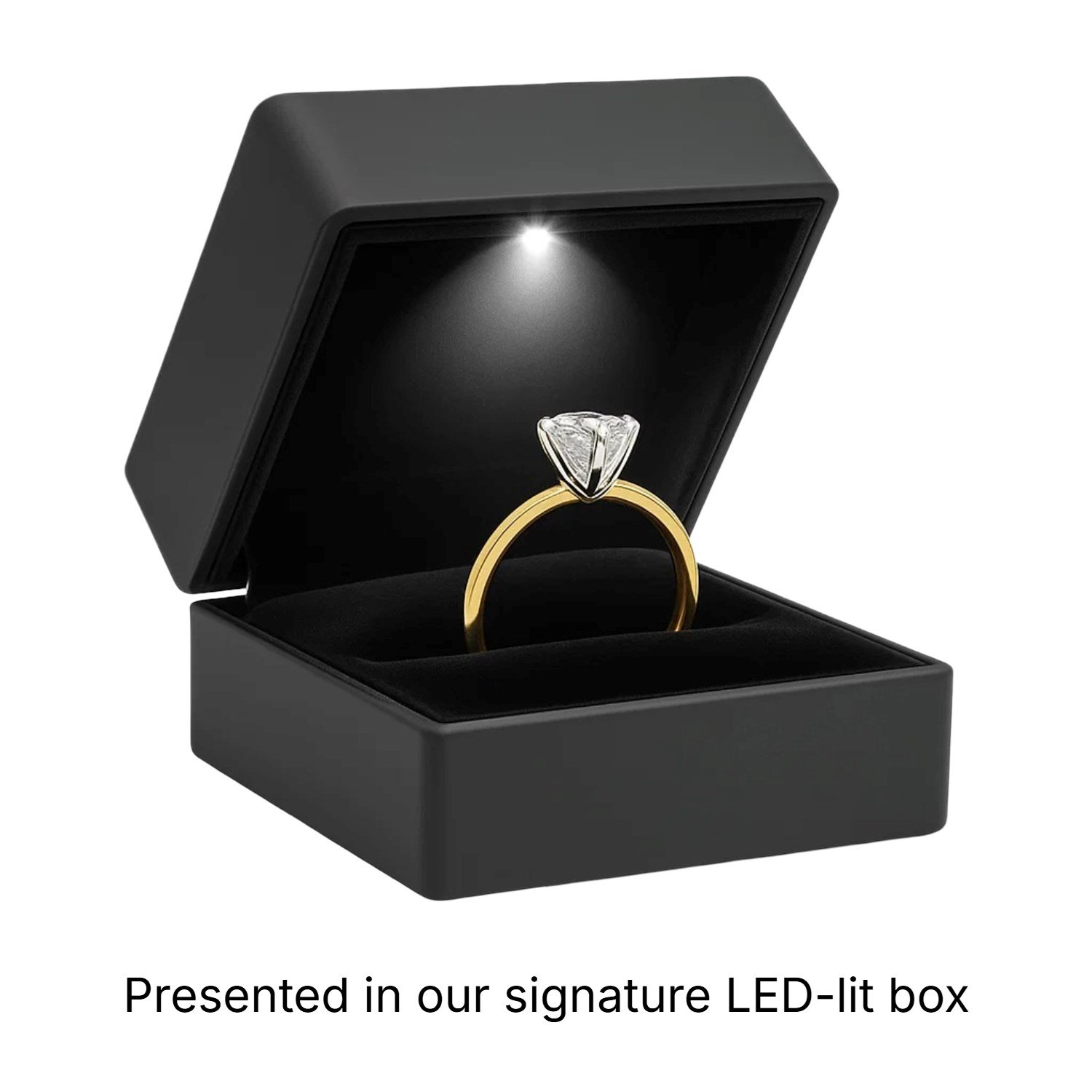 1.50Ct Cushion Lab Grown IGI G/VS1 Diamond Ring in 10K Yellow Gold - Image 6