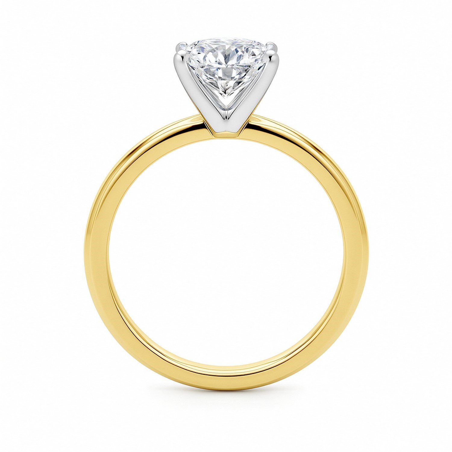 1.50Ct Cushion Lab Grown IGI G/VS1 Diamond Ring in 10K Yellow Gold - Image 4