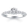 14k White Gold Fancy Shaped Diamond Engagement Ring