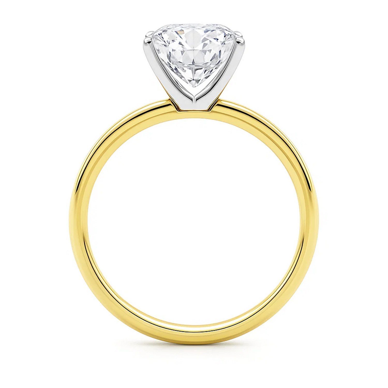 5 Carat Cushion Lab Grown IGI G/VS1 Diamond Solitaire Ring in 10K Yellow Gold - Image 4