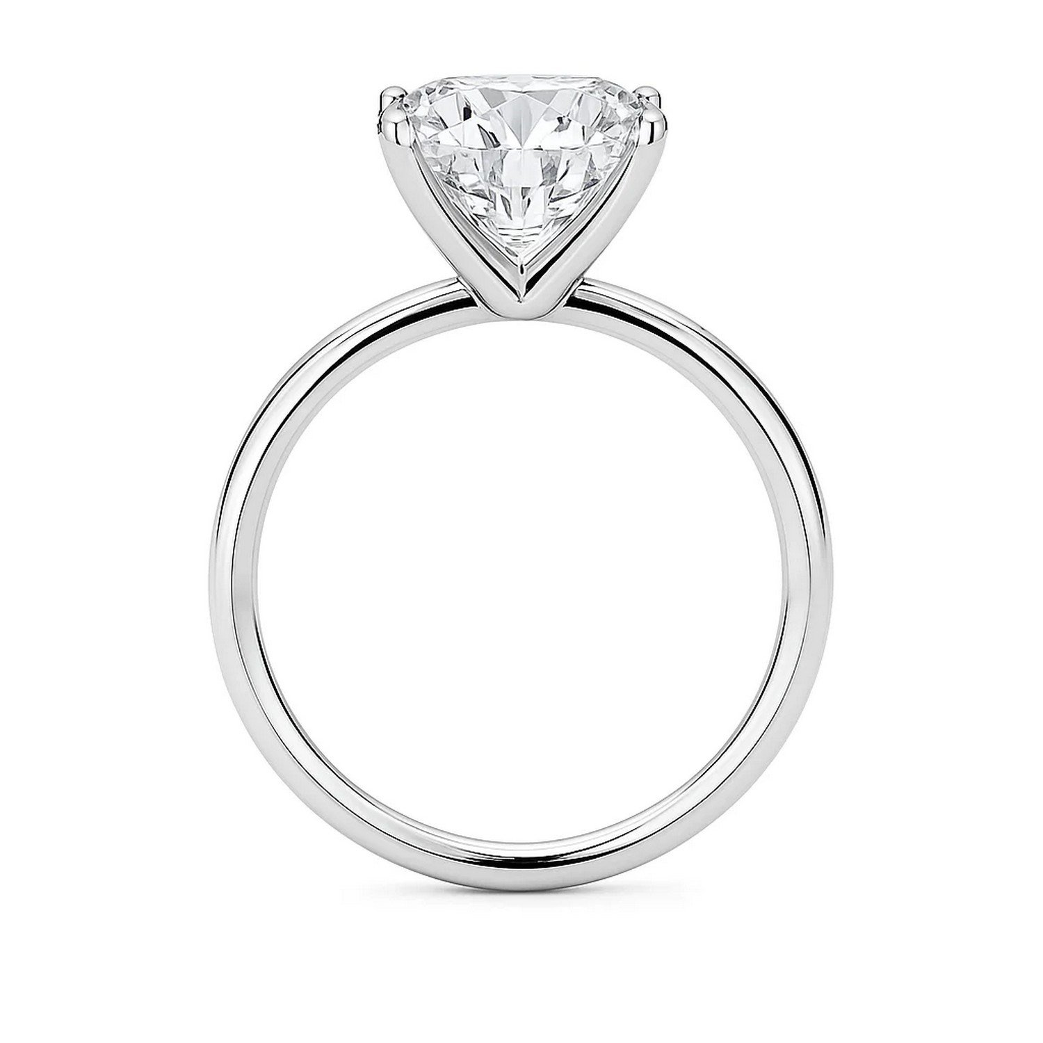 3 Carat Cushion Lab Grown IGI G/VS1 Diamond Solitaire Ring in 14K White Gold - Image 4
