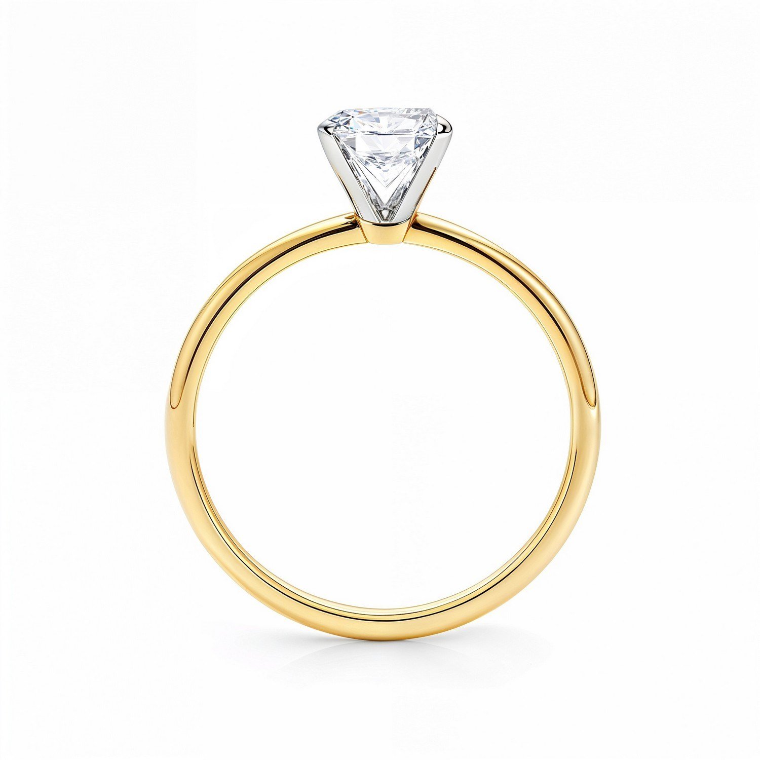 1.50Ct Radiant Lab Grown IGI G/VS1 Diamond Ring in 10K Yellow Gold - Image 4