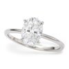 1 1/2 Carat Oval Lab Grown IGI G/VS1 Diamond Solitaire Ring in 10K White Gold