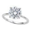3 Carat Round Lab Grown IGI G/VS1 Diamond Solitaire Ring in 14K White Gold