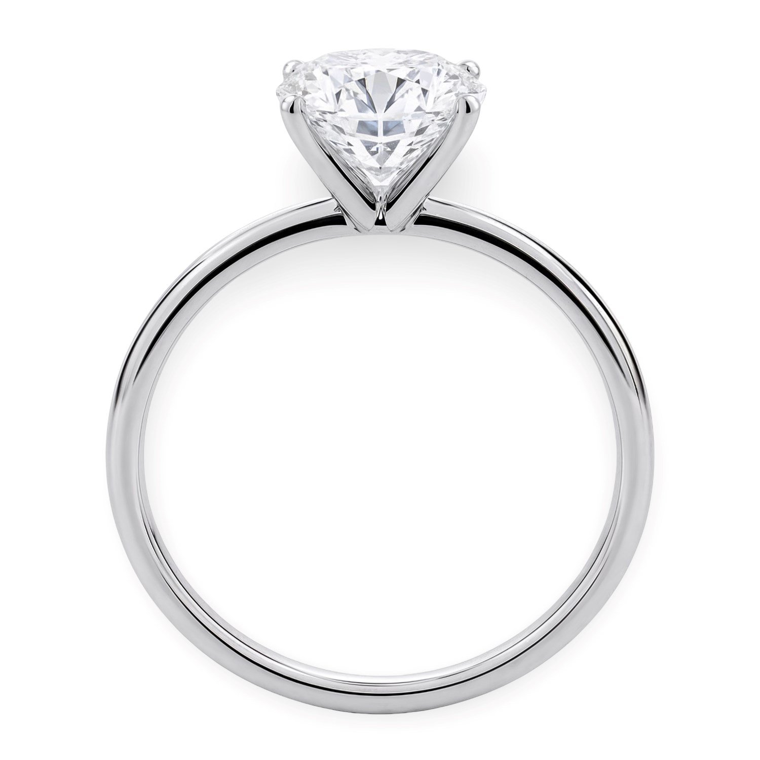 3 Carat Round Lab Grown IGI G/VS1 Diamond Solitaire Ring in 14K White Gold - Image 4