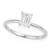 1 Carat Emerald Lab Grown IGI G/VS1 Diamond Solitaire Ring in 10K White Gold