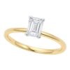 1 Carat Emerald Lab Grown IGI G/VS1 Diamond Solitaire Ring in 14K Yellow Gold