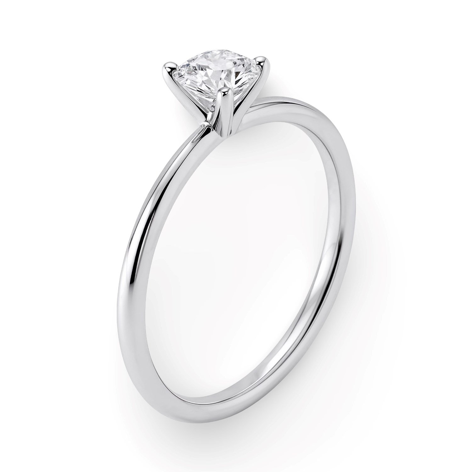3/4 Carat Round Lab Grown IGI G/VS1 Diamond Solitaire Ring in 14K White Gold - Image 2