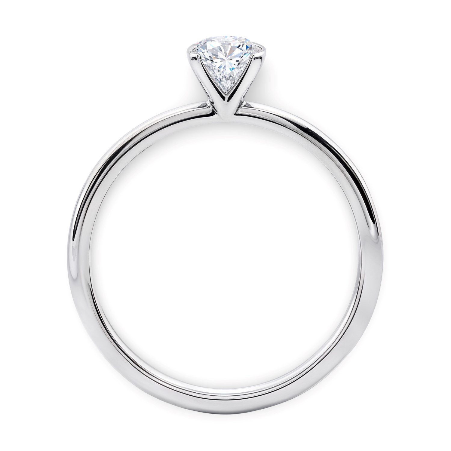 3/4 Carat Round Lab Grown IGI G/VS1 Diamond Solitaire Ring in 14K White Gold - Image 4