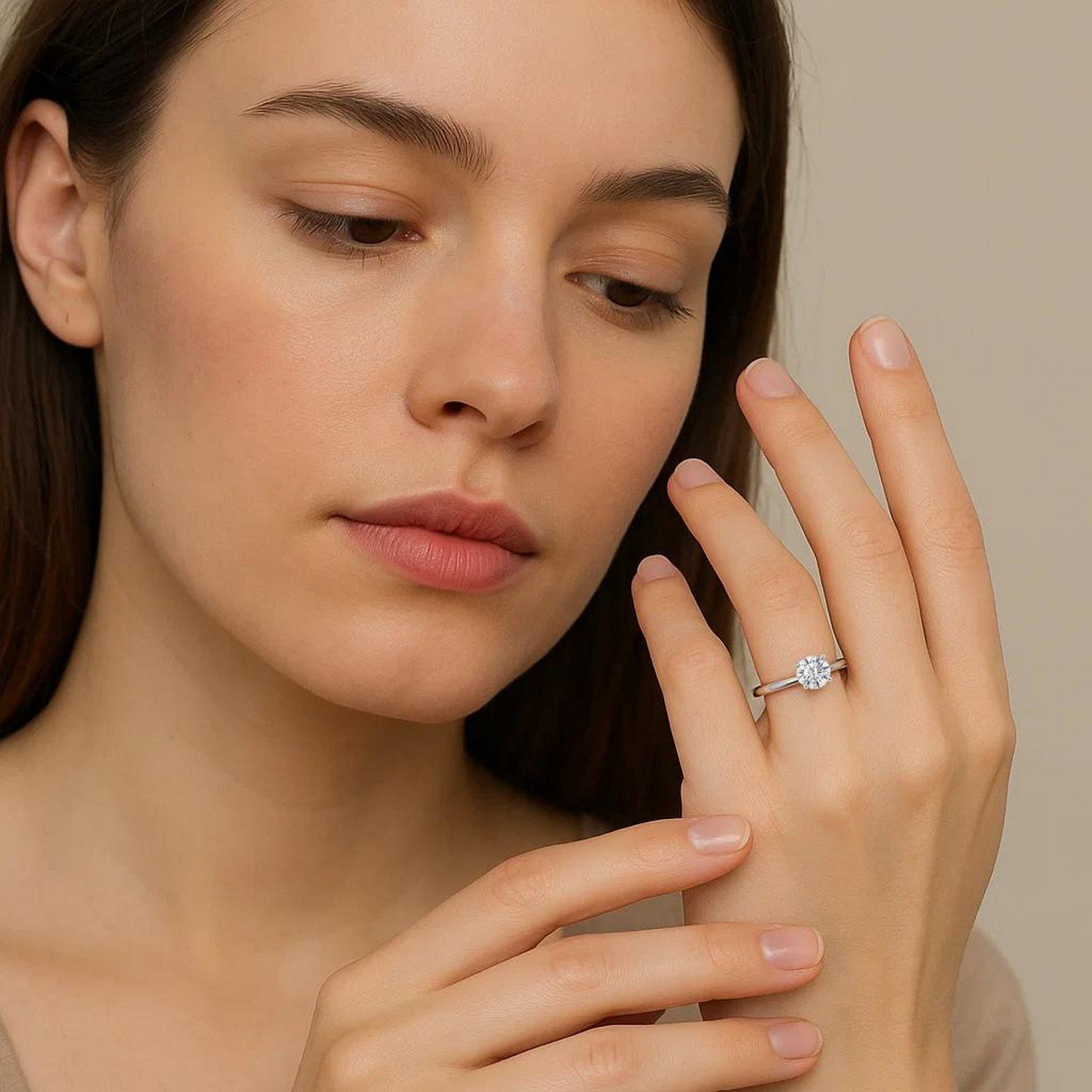 3/4 Carat Round Lab Grown IGI G/VS1 Diamond Solitaire Ring in 14K White Gold - Image 5