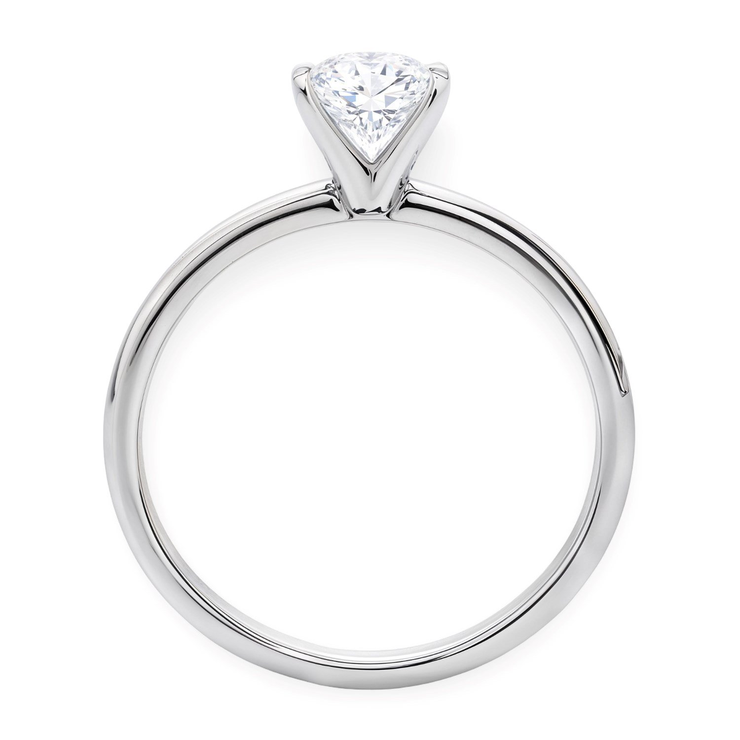1 Carat Oval Lab Grown IGI G/VS1 Diamond Solitaire Ring in 14K White Gold - Image 3