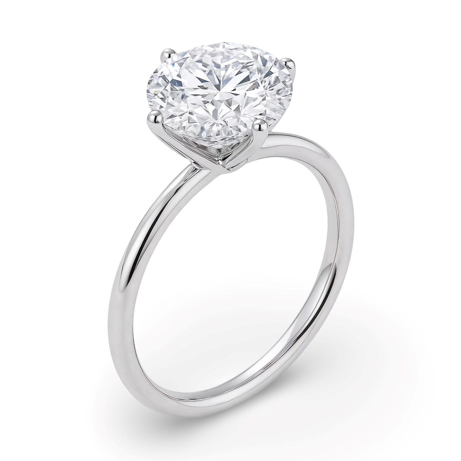 2 Carat Round Lab Grown IGI G/VS1 Diamond Solitaire Ring in Sterling Silver - Image 2