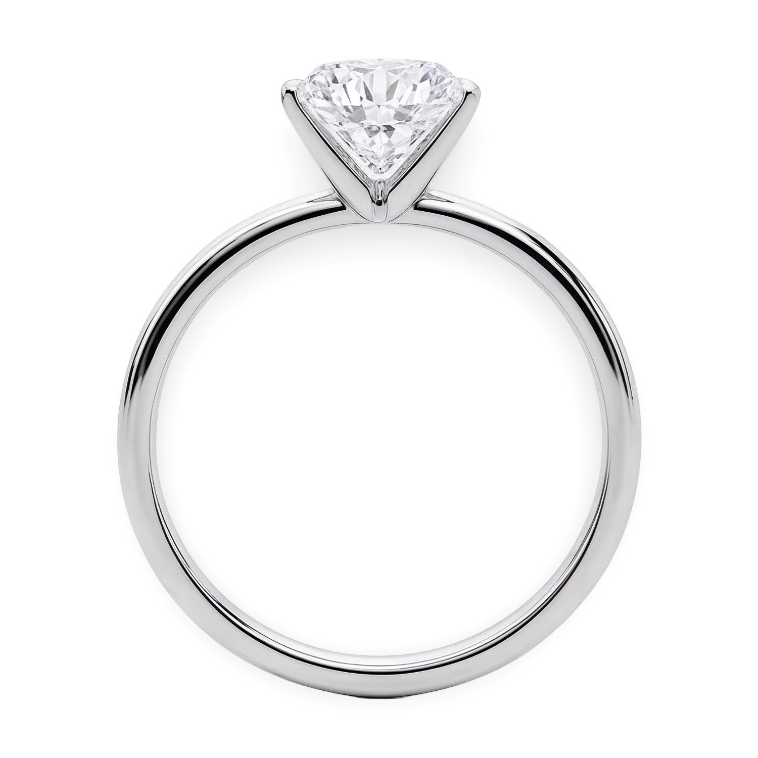 2 Carat Round Lab Grown IGI G/VS1 Diamond Solitaire Ring in Sterling Silver - Image 4