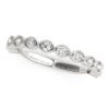 14k White Gold Antique Style Diamond Wedding Band (3/8 cttw)