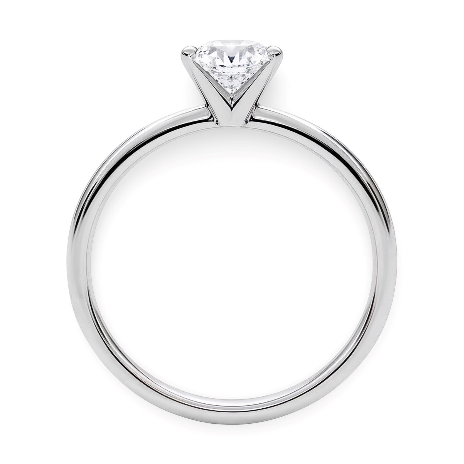 1 Carat Round Lab Grown IGI G/VS1 Diamond Solitaire Ring in 10K White Gold - Image 4
