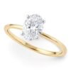 1 Carat Oval Lab Grown IGI G/VS1 Diamond Solitaire Ring in 10K Yellow Gold
