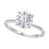 1 1/2 Carat Round Lab Grown IGI G/VS1 Diamond Ring in 10K White Gold