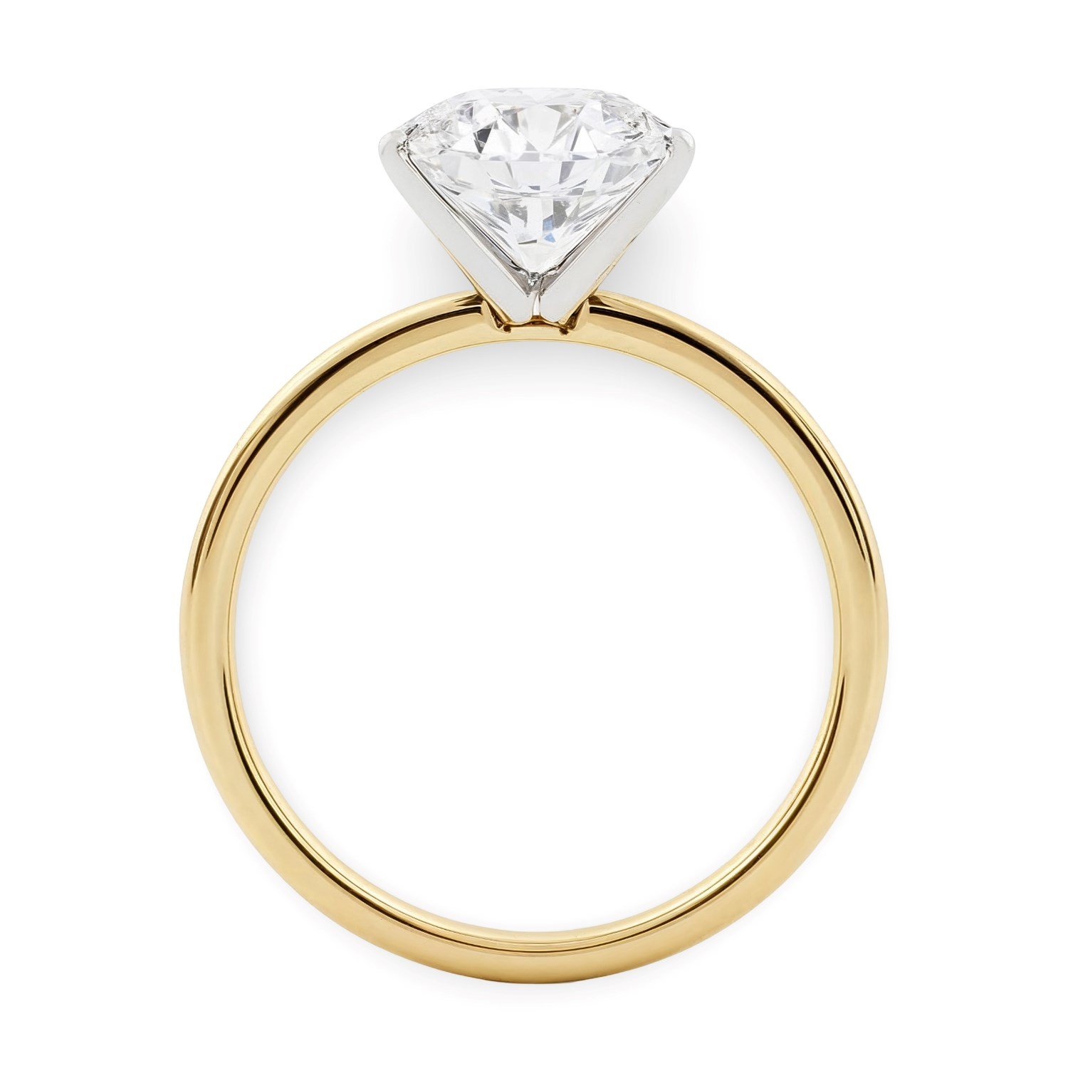 2 Carat Round Lab Grown IGI G/VS1 Diamond Solitaire Ring in 10K Yellow Gold - Image 4
