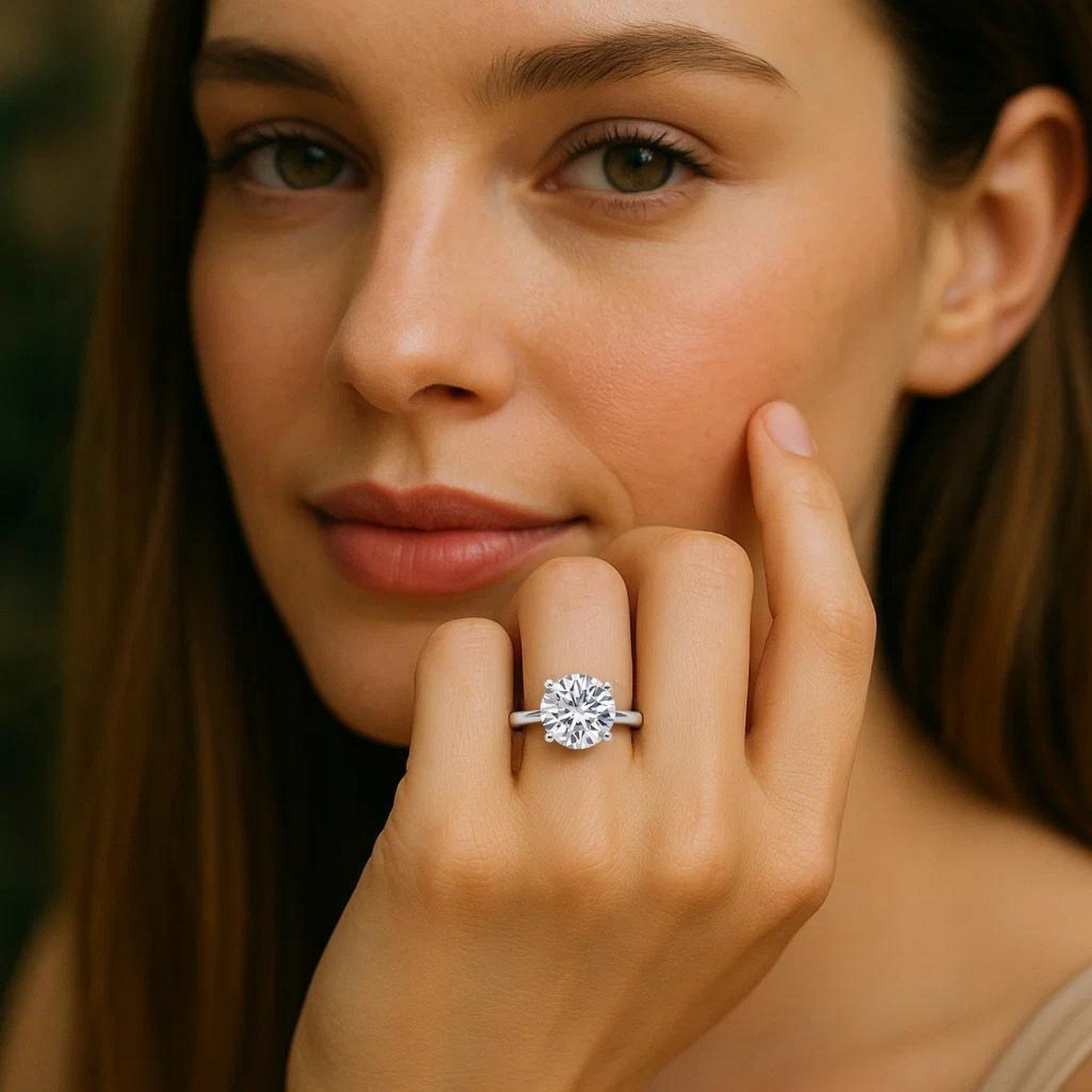 5 Carat Round Lab Grown IGI G/VS1 Diamond Solitaire Ring in 10K White Gold - Image 5