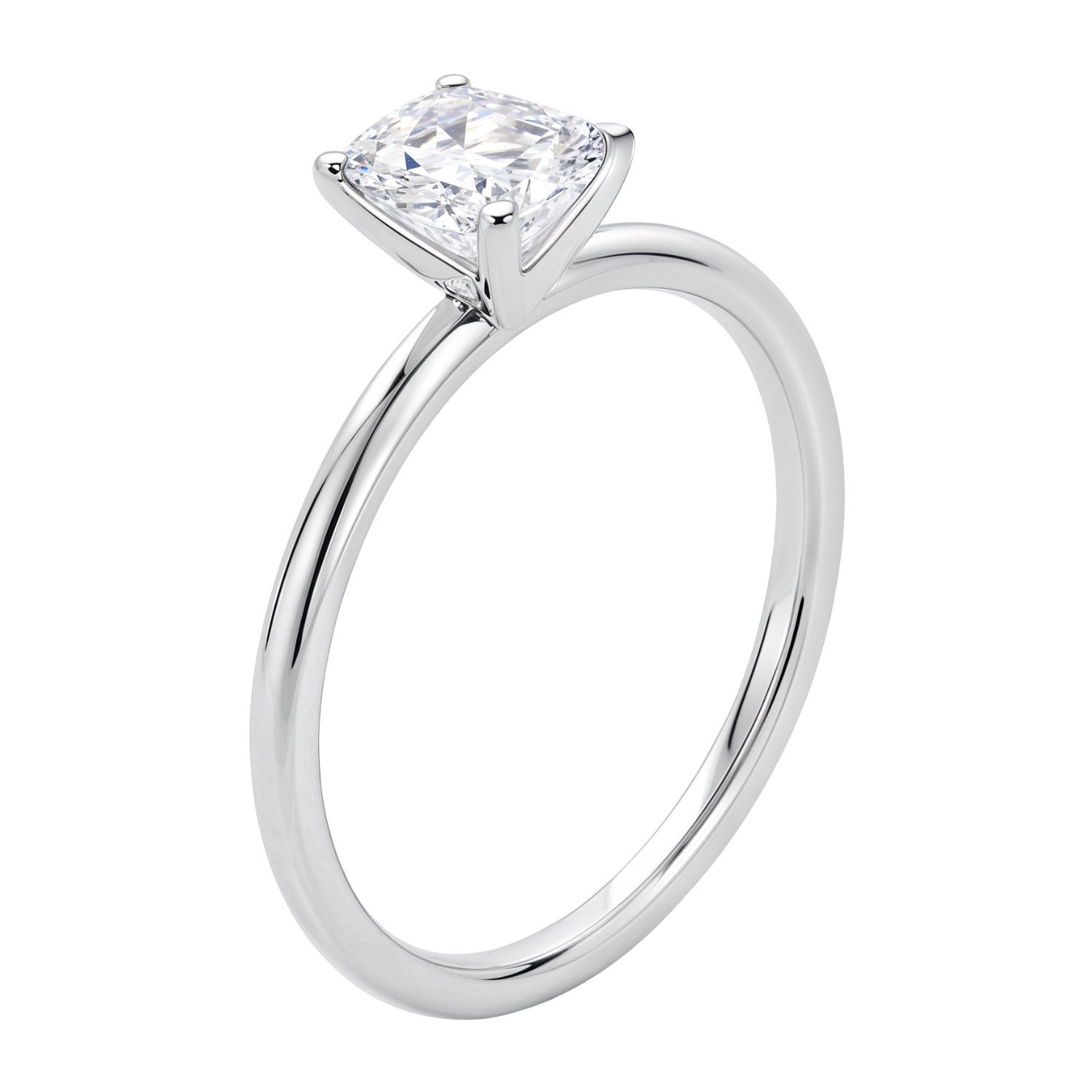 1 1/2 Carat Emerald Lab Grown IGI G/VS1 Diamond Solitaire Ring in 10K White Gold - Image 2