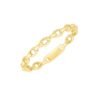 14K Yellow Gold Oval Links Stackable Ring