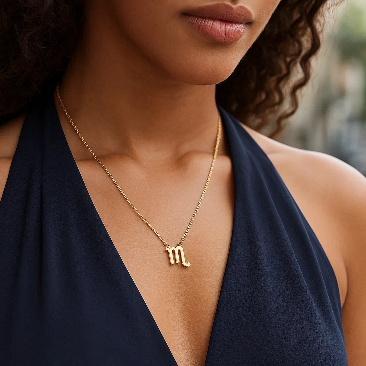 14K Yellow Gold Scorpio Necklace - Image 3