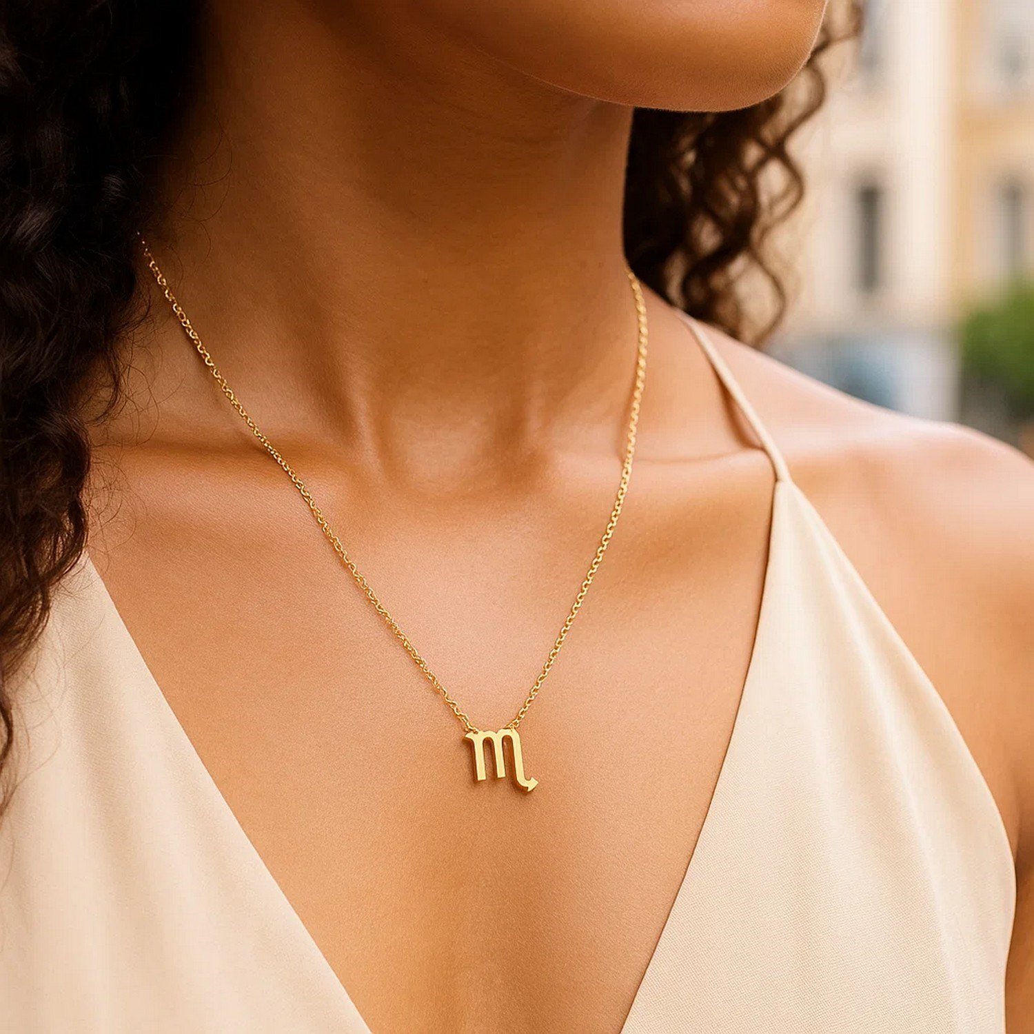 14K Yellow Gold Scorpio Necklace - Image 4