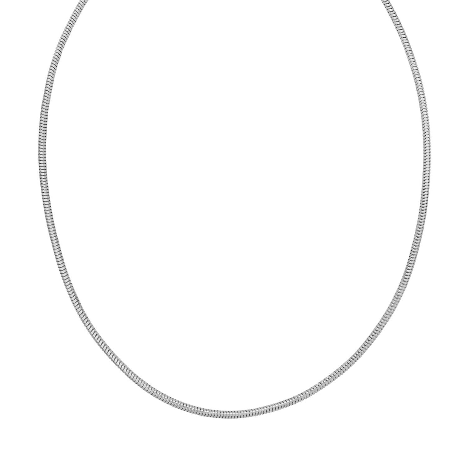 Sterling Silver Rhodium Plated Octagonal Snake Chain (2.40 mm) - Image 2