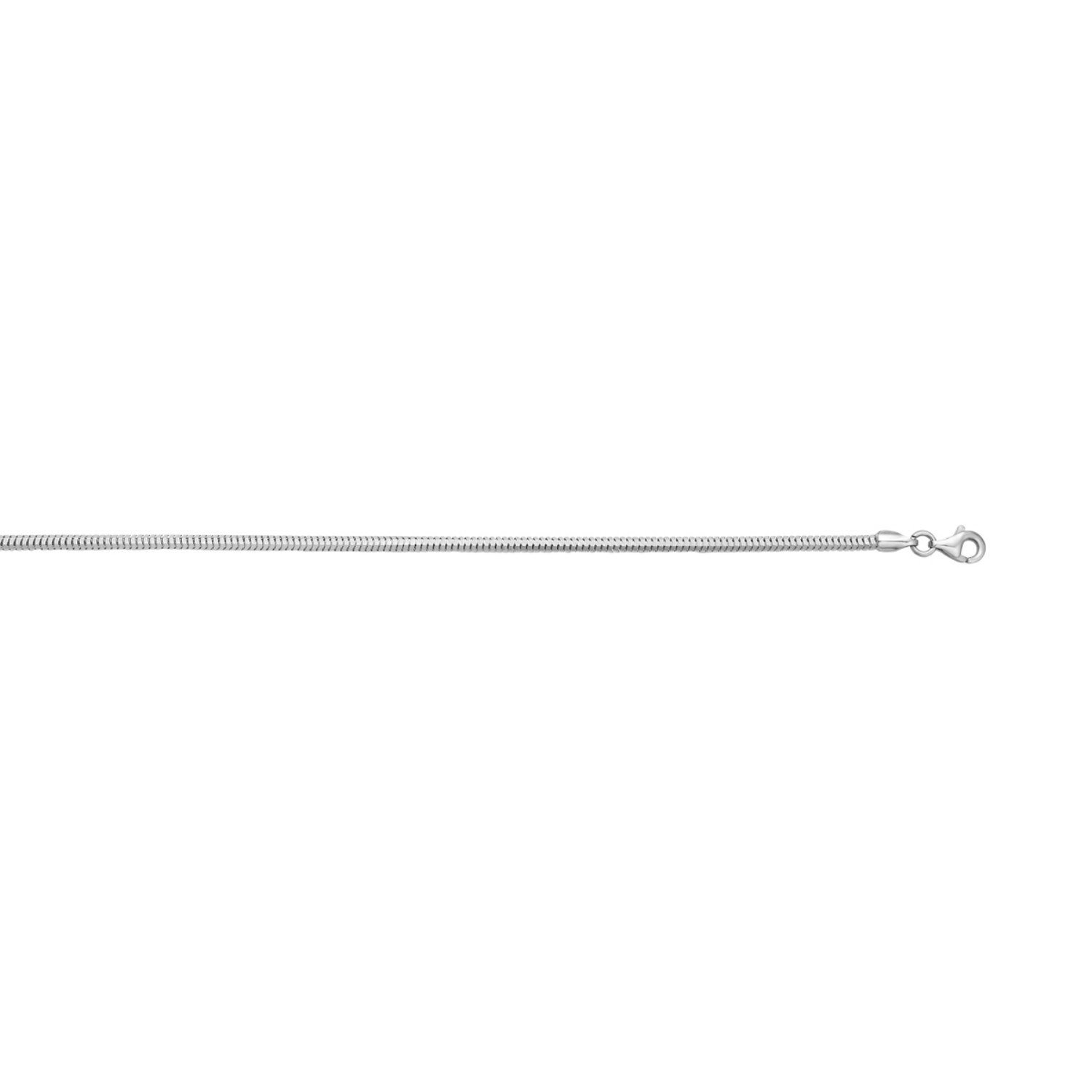 Sterling Silver Rhodium Plated Octagonal Snake Chain (2.40 mm) - Image 4