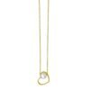Open Heart and Pearl Necklace in 14K Yellow Gold