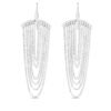 Sterling Silver Multi Strand Chain Drop Chandelier Earrings