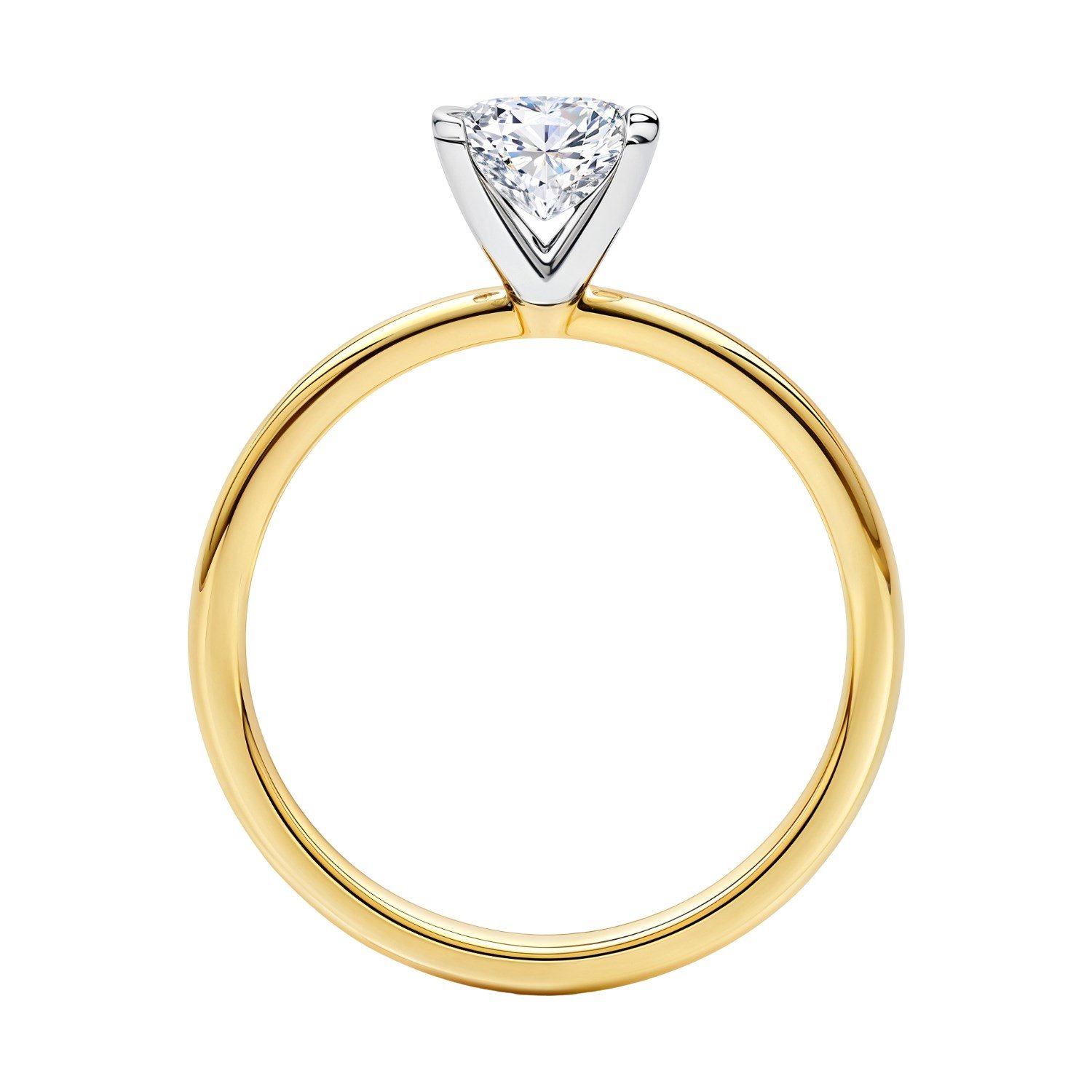 1 Carat Princess Lab Grown IGI G/VS1 Diamond Solitaire Ring in 14K Yellow Gold - Image 4