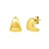 Puffed Up Graduated Hoop Earrings in 14K Yellow Gold