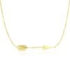 14k Yellow Gold Chain Necklace with Horizontal Arrow Pendant
