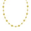 14K Yellow Gold Polished and Satin Pebble Necklace