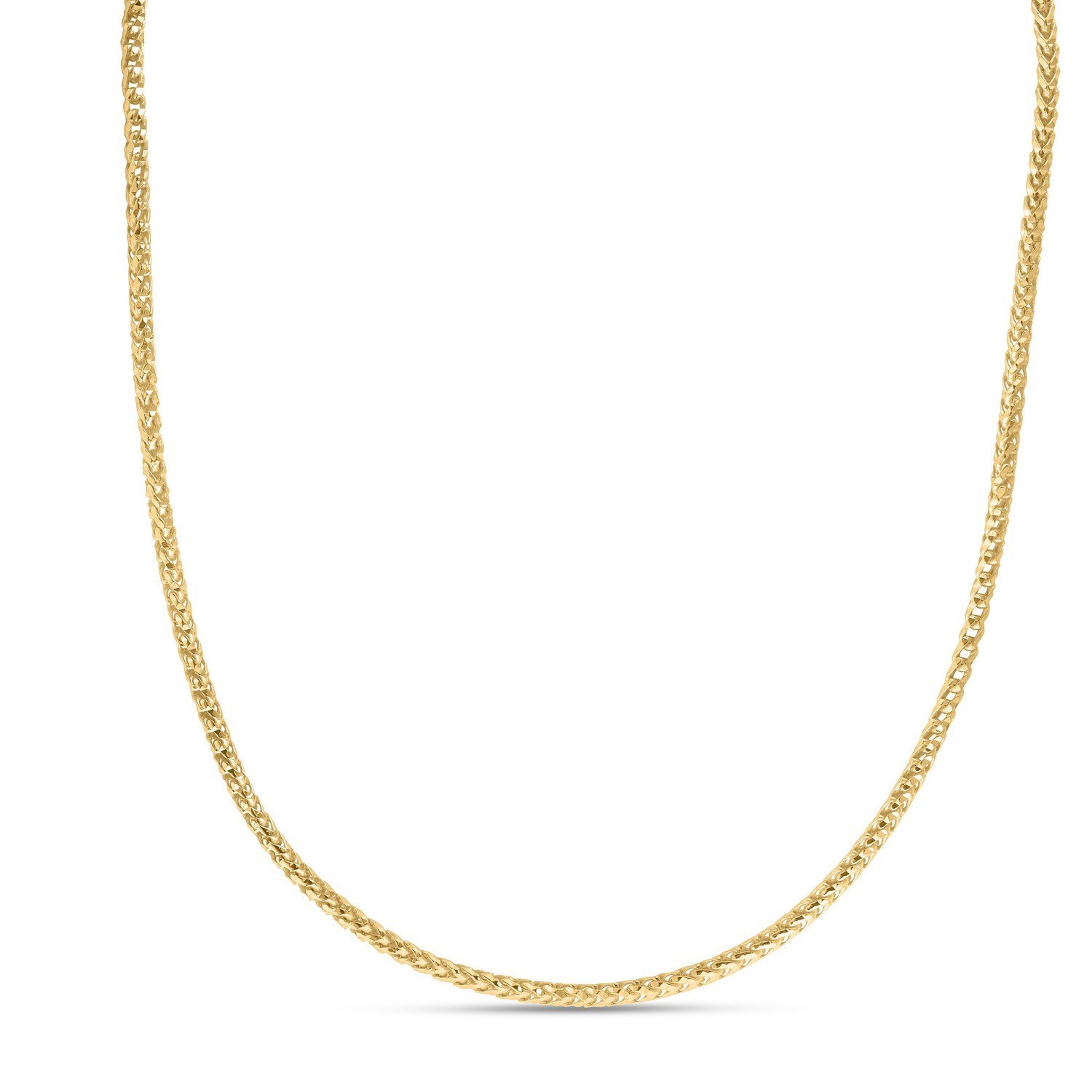 Sterling Silver Yellow Gold Plated Diamond Cut Franco Chain (3.80 mm) - Image 2