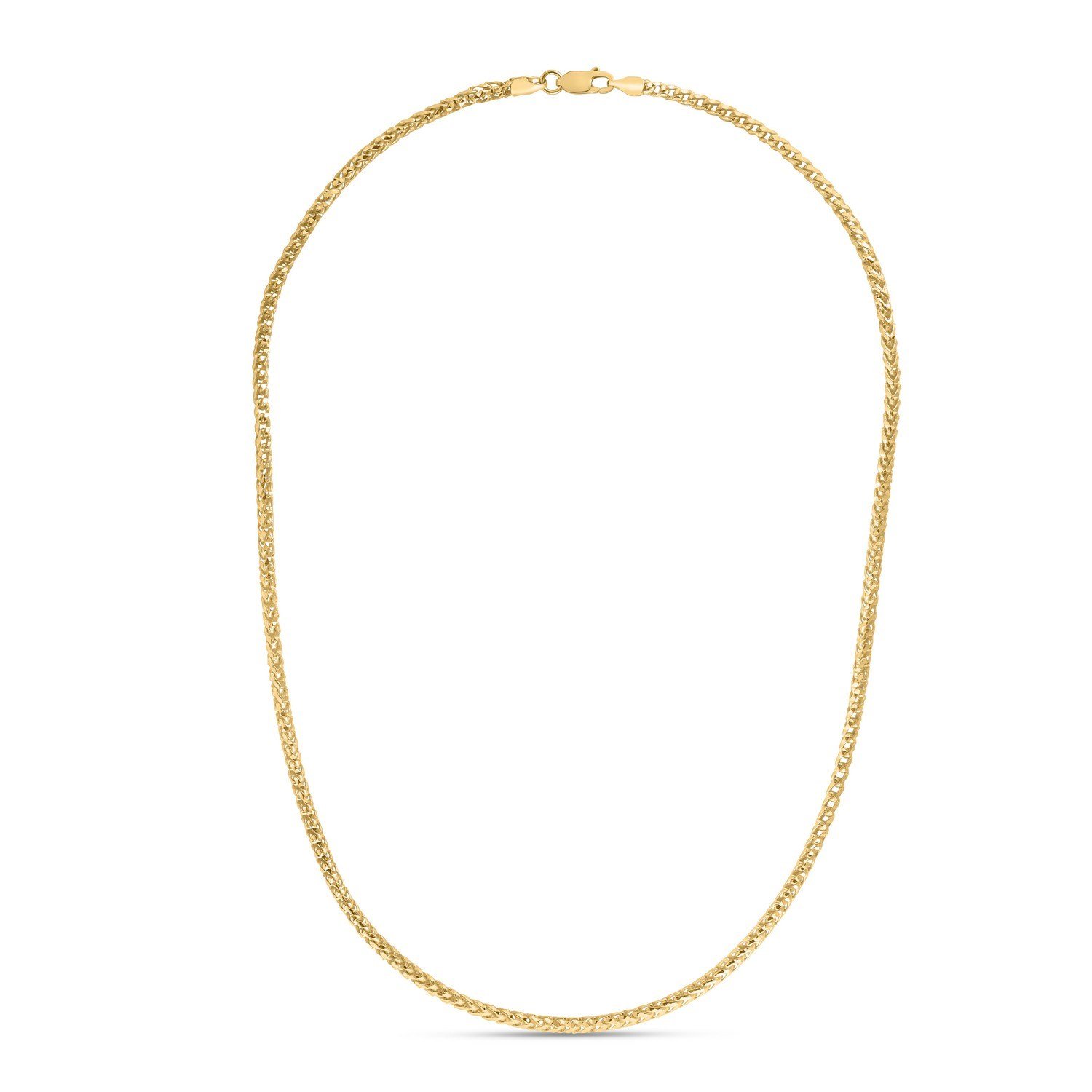 Sterling Silver Yellow Gold Plated Diamond Cut Franco Chain (3.80 mm) - Image 3