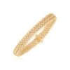 14k Yellow Gold High Polish Thick Braided Bracelet (8.80 mm)
