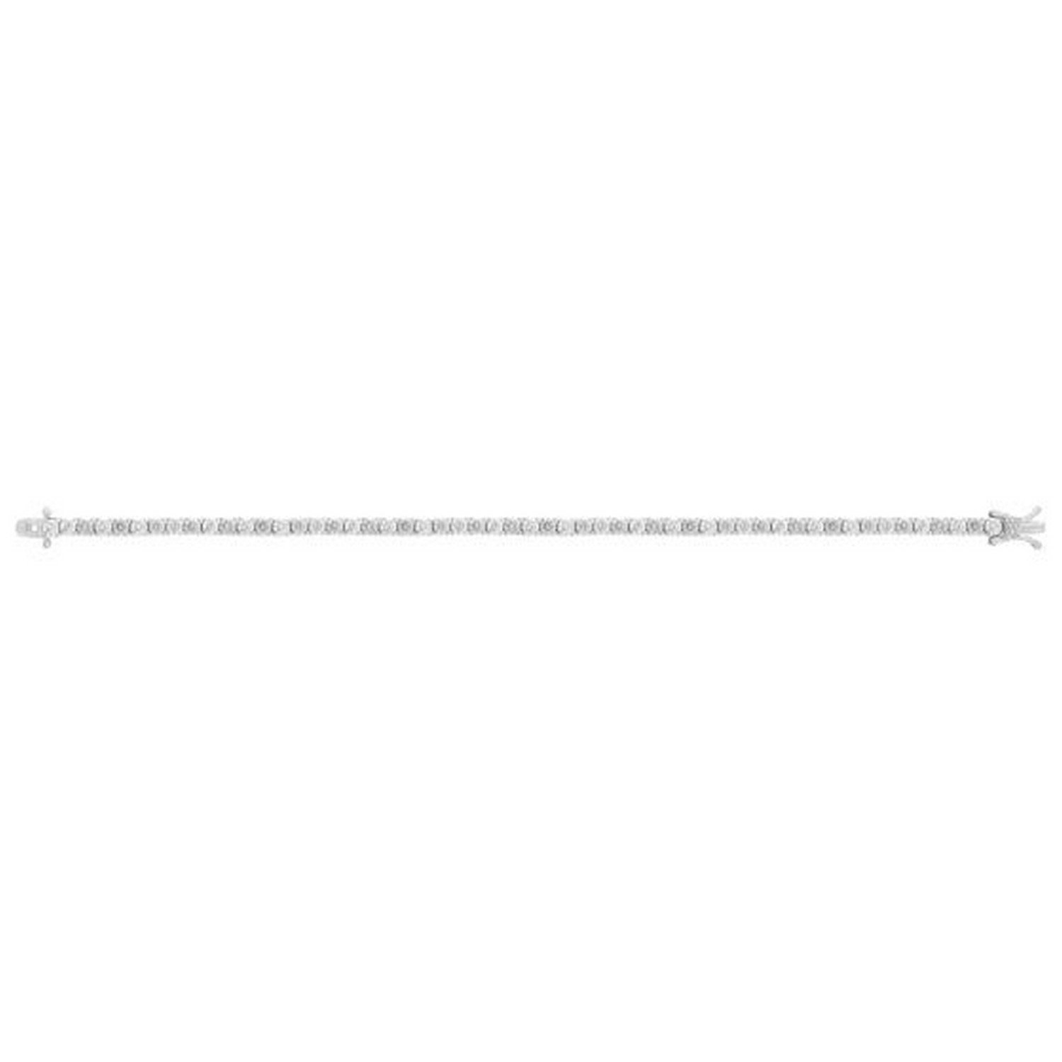 Sterling Silver Rhodium Plated CZ Tennis Necklace - Image 3