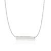 14k White Gold Smooth Flat Horizontal Bar Style Necklace