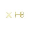 14K Yellow Gold Yours Truly Initial X Stud Earrings
