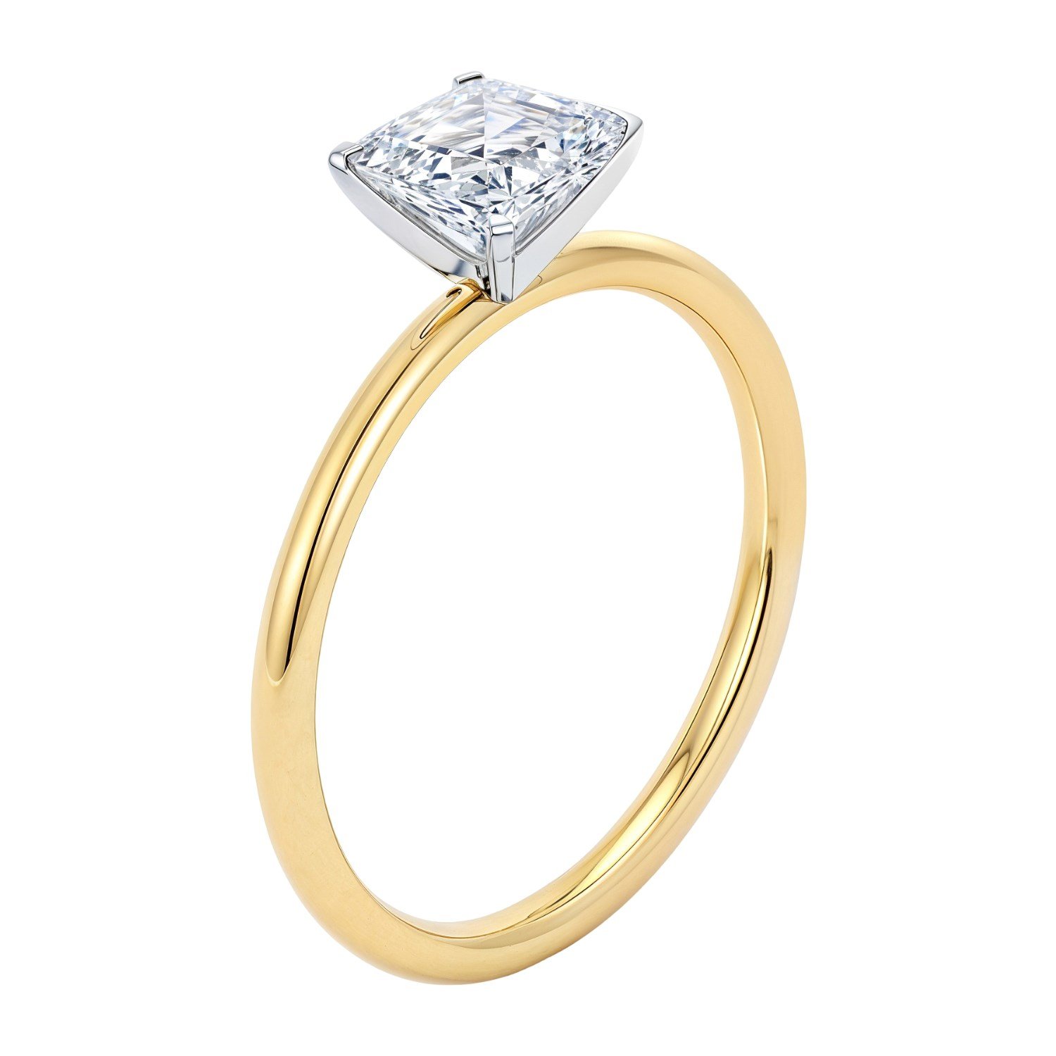 1.50Ct Emerald Lab Grown IGI G/VS1 Diamond Ring in 10K Yellow Gold - Image 2