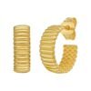 14K Yellow Gold Tubogas C Hoop Earrings
