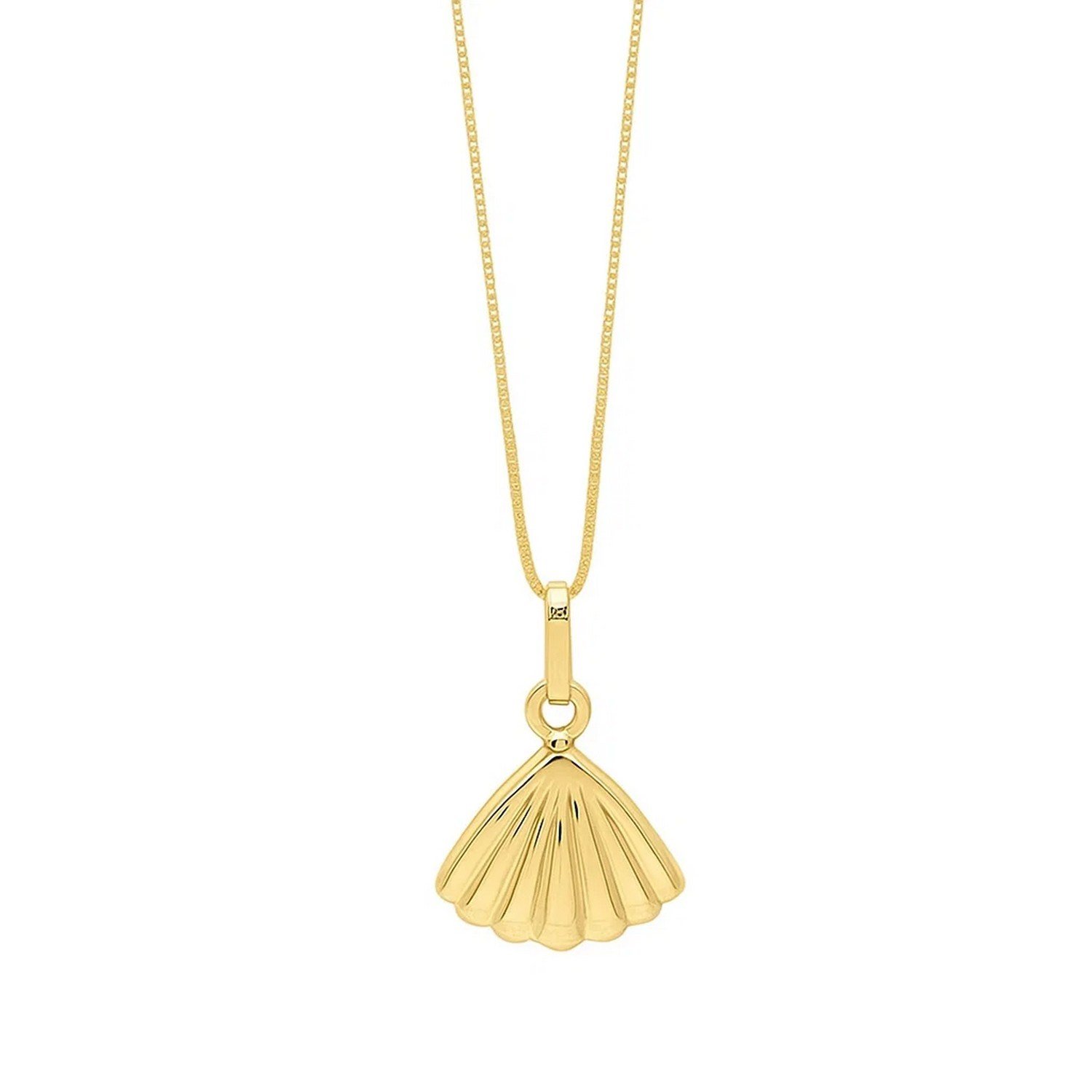 Sea Shell Necklace in 10K Yellow Gold - Image 7