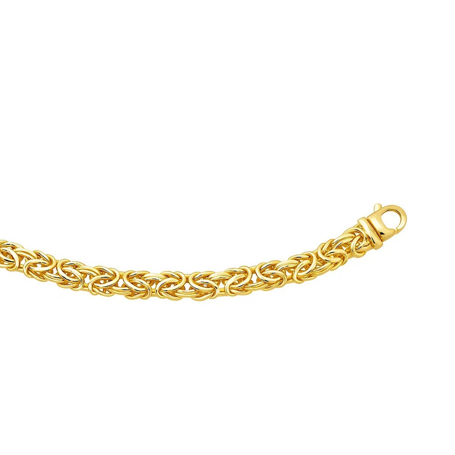 14k Yellow Gold Byzantine Design Stylish Necklace - Image 3