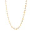 MOP Gem Heart Mirror Chain Necklace in 14K Yellow Gold