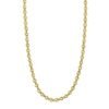 Two Tone Beaded Chain Necklace in 14K Gold